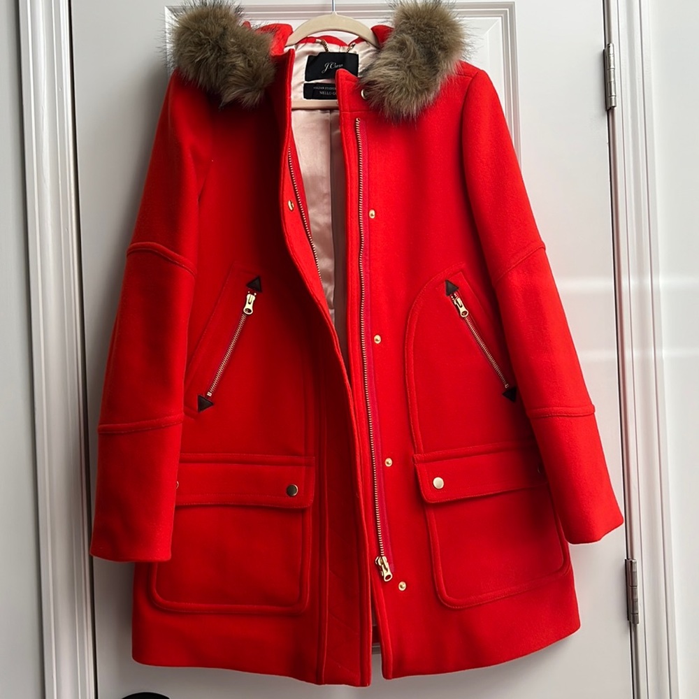 NWOT J Crew Chateau Stadium Wool Parka Coat